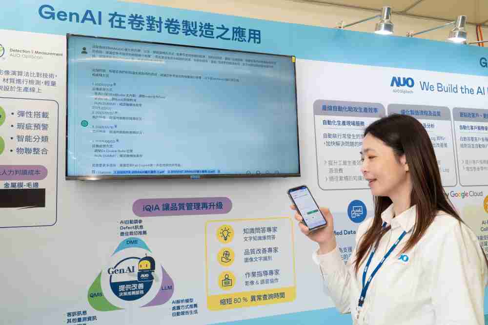 牛牛游戏数位积极发展数智化转型，，，，透过AI落地应用优化制造流程，，，，革新人力、、、、生产效率与设备维护效益，，图为〝智能质量推升助手-iQIA〞（Intelligent quality improve assistant）应用情境，，，协助质量管理再升级。。。。