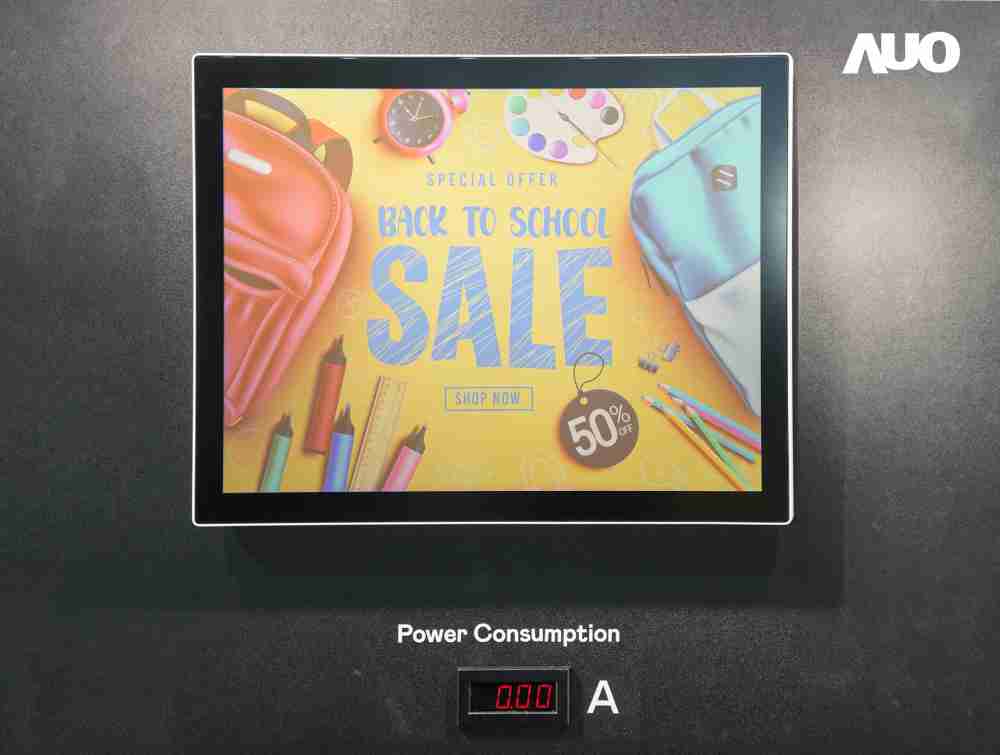 牛牛游戏展示胆固醇液晶超低耗能户外全彩显示器，，ChLC（胆固醇液晶）以双稳态技术使静态显示零功耗，，具省电、、、高彩度、、、、环保的特性，，，还整合软硬件系统解决方案，，，，可透过单一云端平台管理